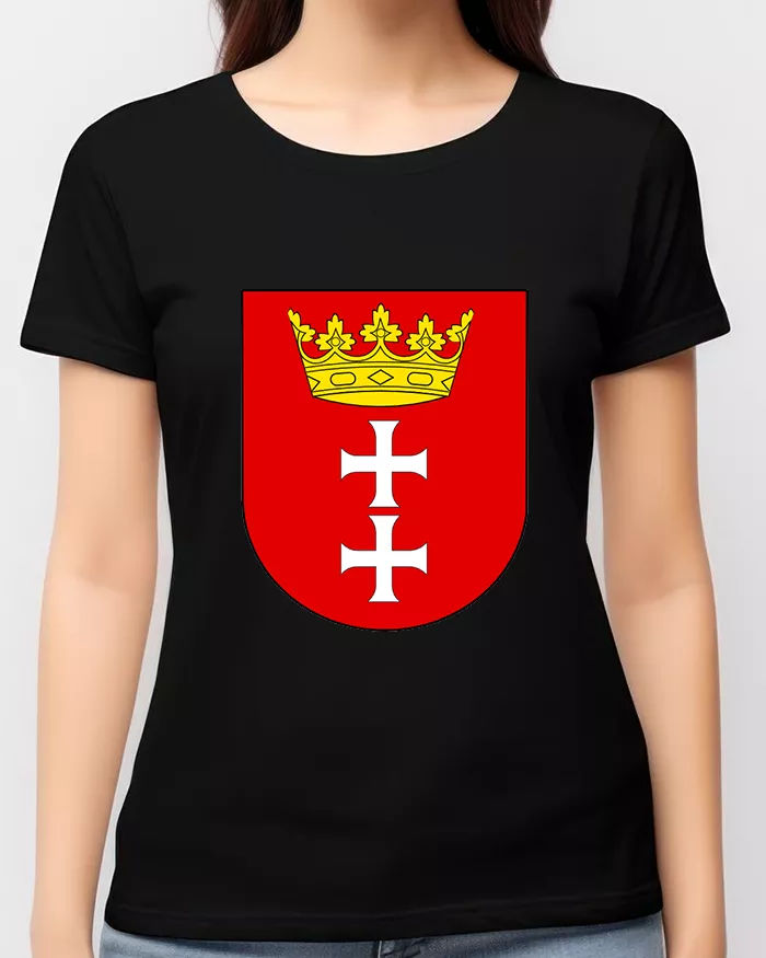 Koszulka damska z nadrukiem herbu Gdańsk