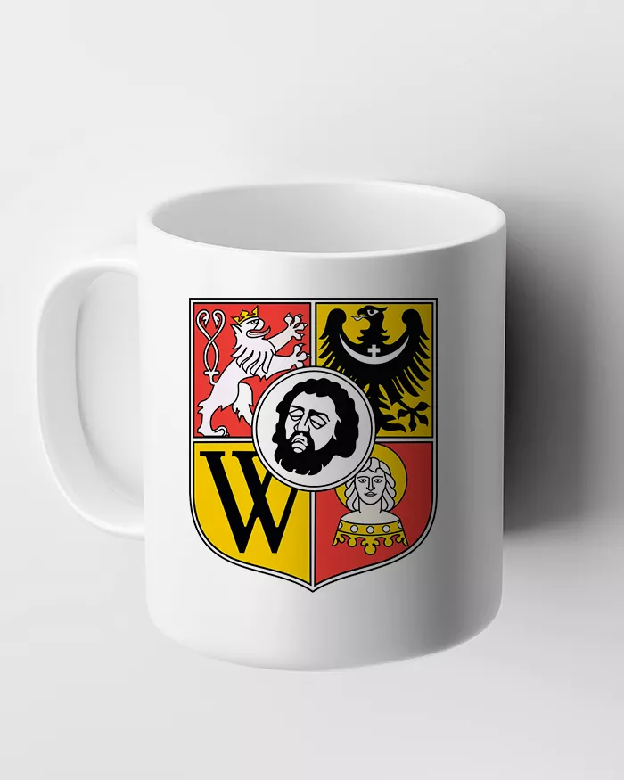 Kubek 330 ml z nadrukiem herbu Wrocław